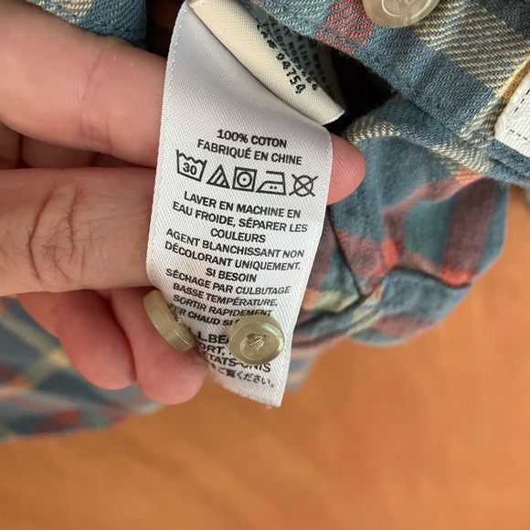 L.L. Bean Plaid Flannel Button Down - Picture 3 of 3